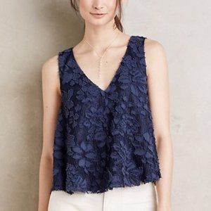 Anthropologie Maeve Kenia Swing Tank Lace Blue